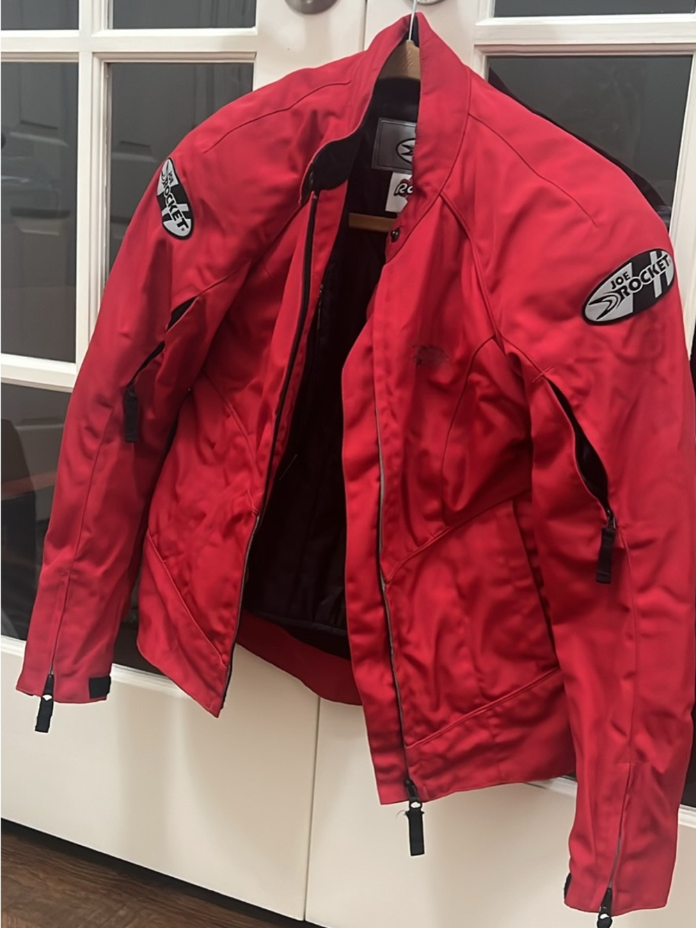 Joe Rocket Red Women's Motorcycle Jacket with Black Accents + built in armor - Picture 1 of 2